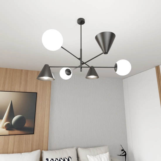 Żyrandol HERMES 6 BLACK 1347/6 EMIBIG Lighting