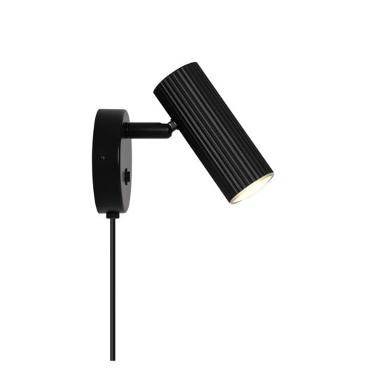 Ryflowany kinkiet Vico - czarny 2612591003 Nordlux
