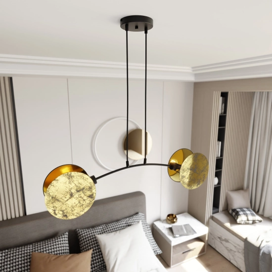 Lampa wisząca MOTIF 2 GOLD 1326/2 EMIBIG Lighting