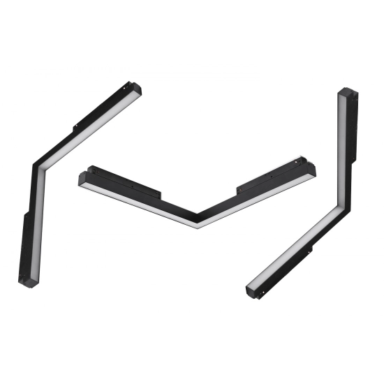 Alfa Saga Track Magnetic CORNER A 24W MILKY120 4000K (black) AZ4615 AZZARDO