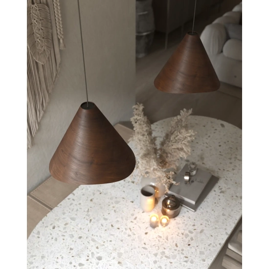 Lampa Wisząca Sakura Darkwalnut Wood P0548 MaxLight