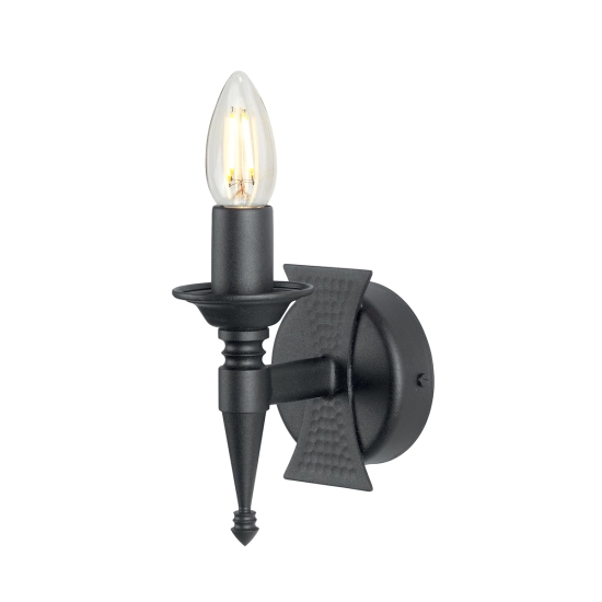 Kinkiet Saxon – 1 źródło światła – Czarny SAX1-BLK Elstead Lighting