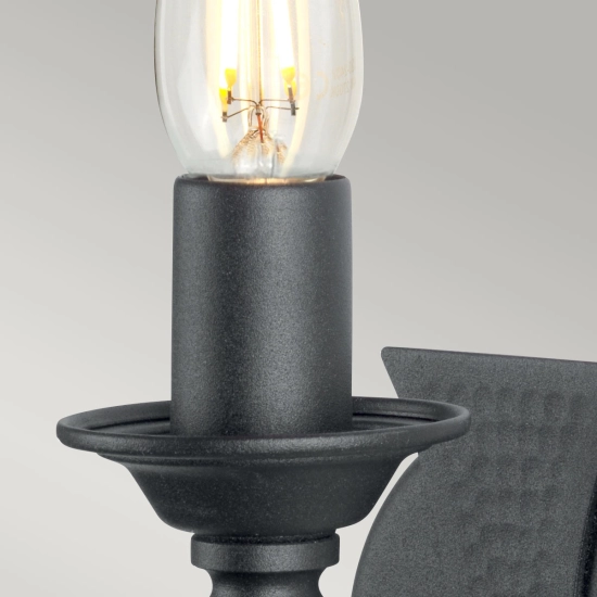 Kinkiet Saxon – 1 źródło światła – Czarny SAX1-BLK Elstead Lighting