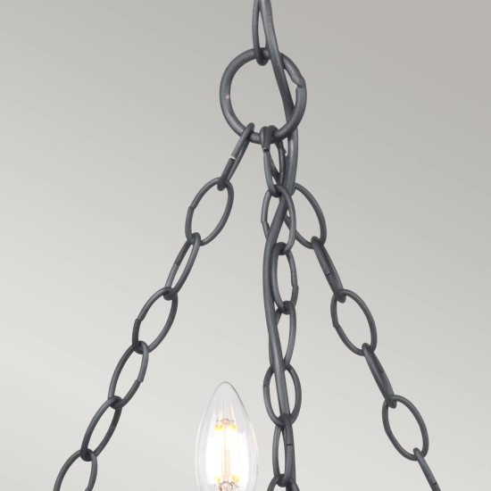 Żyrandol Saxon – 5 źródeł światła – Czarny SAX5-BLK Elstead Lighting
