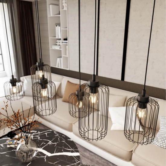 Lampa wisząca VANDER 6 BL 1365/6 EMIBIG Lighting