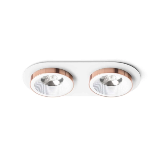 kinkiecik.pl SHARM R II wpuszczana biała miedź 230V LED 2x10W 24° 3000K R13240 Rendl light studio