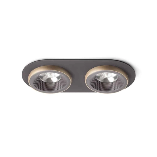 kinkiecik.pl SHARM R II wpuszczana brązowa/perłowo-złota 230V LED 2x10W 24° 3000K R13242 Rendl light studio