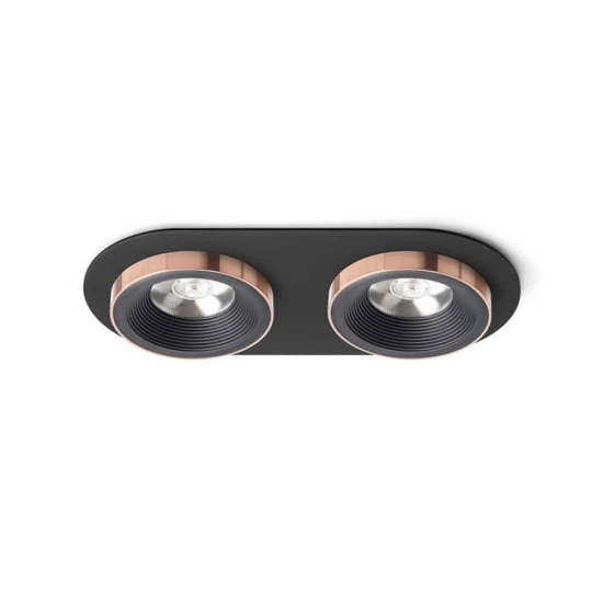 kinkiecik.pl SHARM R II wpuszczana czarna/czarna miedź 230V LED 2x10W 24° 3000K R13244 Rendl light studio