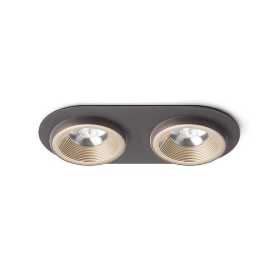kinkiecik.pl SHARM R II wpuszczana perłowo-złota/brązowa 230V LED 2x10W 24° 3000K R13241 Rendl light studio