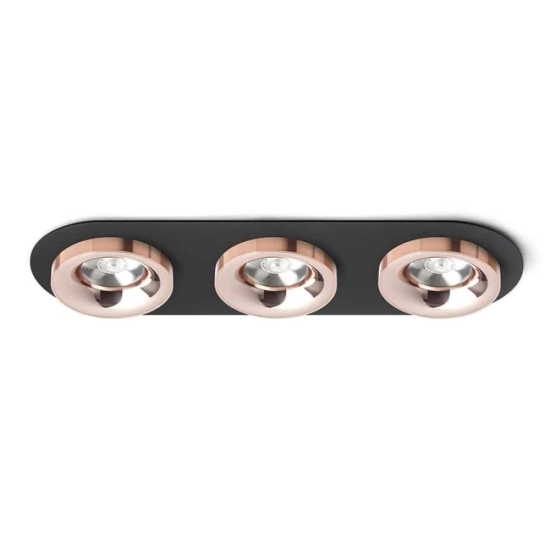 kinkiecik.pl SHARM R III wpuszczana czarna miedź/miedź 230V LED 3x10W 24° 3000K R13248 Rendl light studio