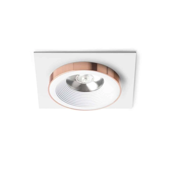 kinkiecik.pl SHARM SQ I wpuszczana biała miedź 230V LED 10W 24° 3000K R13250 Rendl light studio