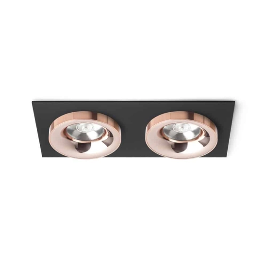 kinkiecik.pl SHARM SQ II wpuszczana czarna miedź/miedź 230V LED 2x10W 24° 3000K R13258 Rendl light studio