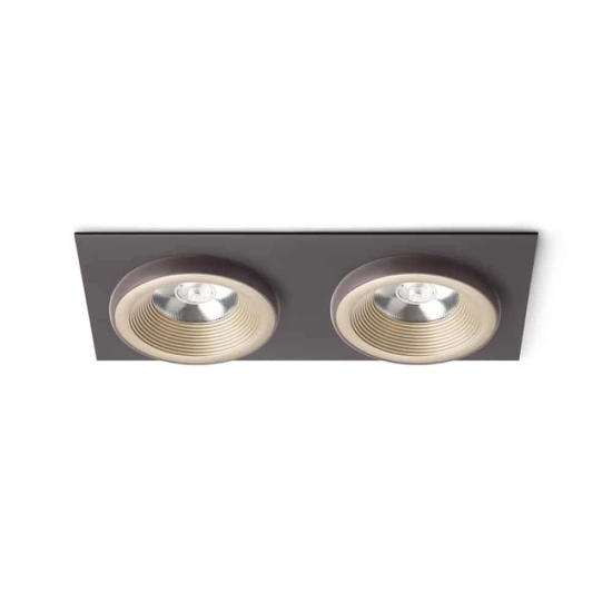 kinkiecik.pl SHARM SQ II wpuszczana perłowo-złota/brązowa 230V LED 2x10W 24° 3000K R13256 Rendl light studio