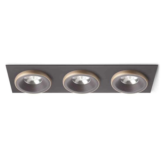 kinkiecik.pl SHARM SQ III wpuszczana brązowa/perłowo-złota 230V LED 3x10W 24° 3000K R13262 Rendl light studio