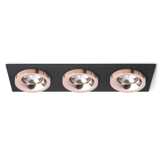 kinkiecik.pl SHARM SQ III wpuszczana czarna miedź/miedź 230V LED 3x10W 24° 3000K R13263 Rendl light studio