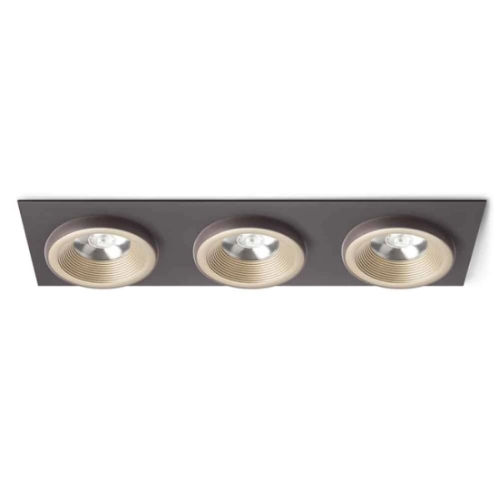 kinkiecik.pl SHARM SQ III wpuszczana perłowo-złota/brązowa 230V LED 3x10W 24° 3000K R13261 Rendl light studio