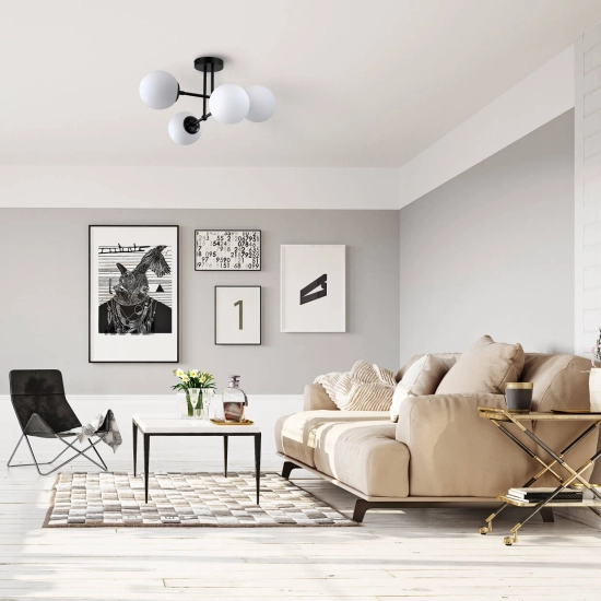 Roma 4 wisząca czarna LP-1345/4P BK LIGHT PRESTIGE