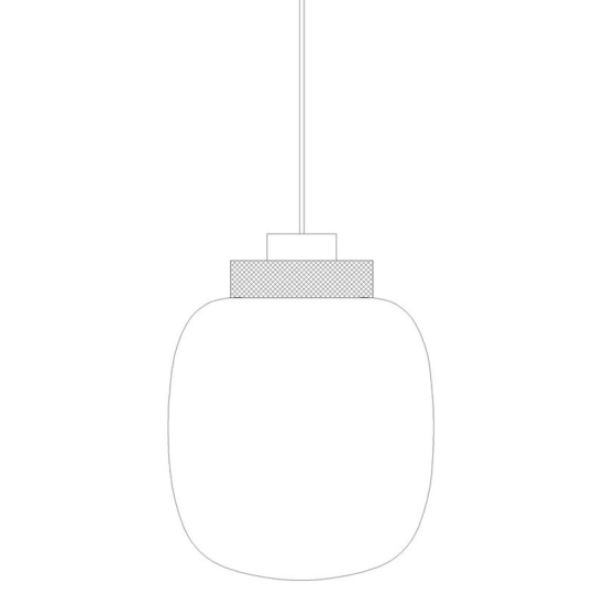 Lampa wisząca BOOM 25 cm - LED, klosz szary- metalizowany, wykonczenie złote - zdjęcie produktu