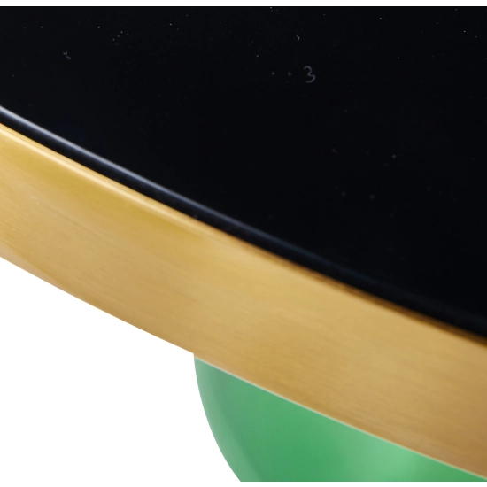 Stolik kawowy DOLCE FLAT zielono czarny 75 cm - zdjęcie produktu
