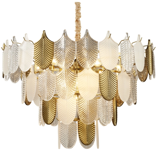 Lampa wisząca SECRET biało złota 80 cm - zdjęcie produktu