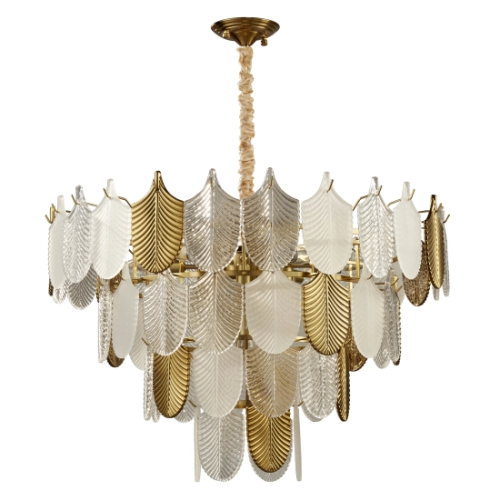 Lampa wisząca SECRET biało złota 80 cm - zdjęcie produktu