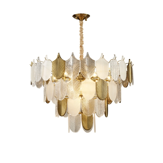 Lampa wisząca SECRET biało złota 80 cm - zdjęcie produktu