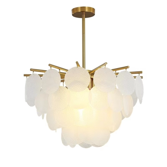Lampa wisząca FIORE 60 cm – biały szklany klosz - zdjęcie produktu
