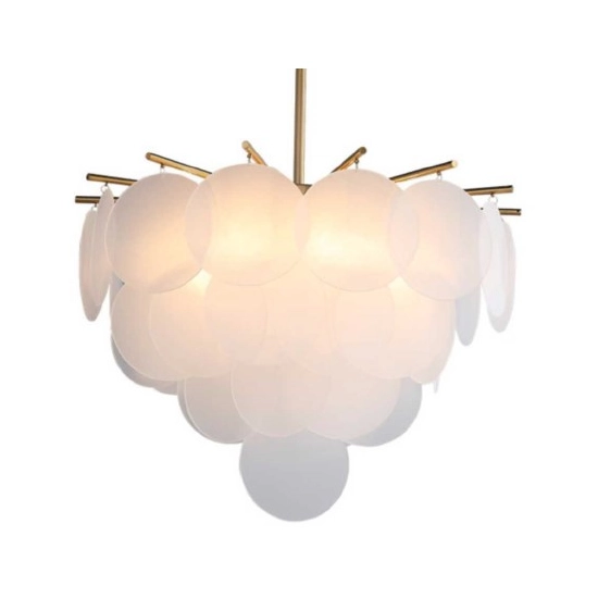 Lampa wisząca FIORE 60 cm – biały szklany klosz - zdjęcie produktu