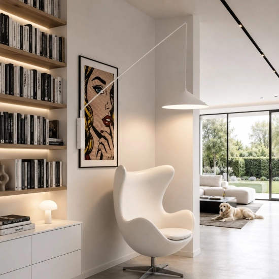Lampa ścienna SWING biała 140 cm - zdjęcie produktu