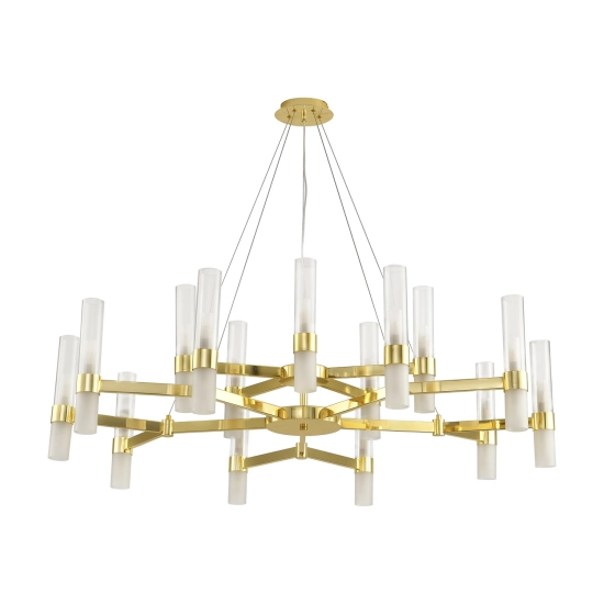 Lampa wisząca CANDELA-15 złota 120 cm - zdjęcie produktu
