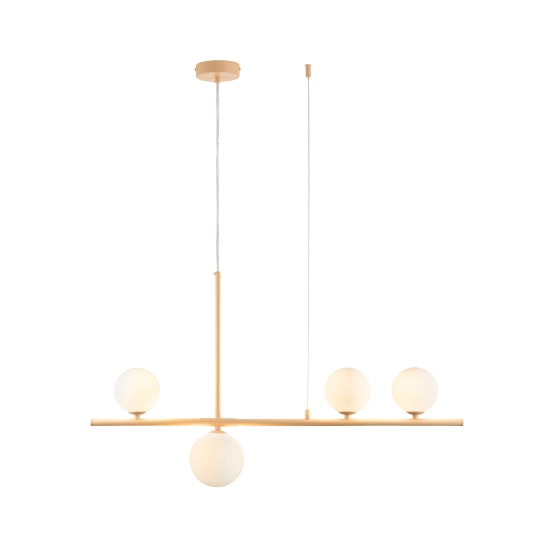 Lampa wisząca MODERNO 80 cm -kremowa z białymi kloszami - zdjęcie produktu