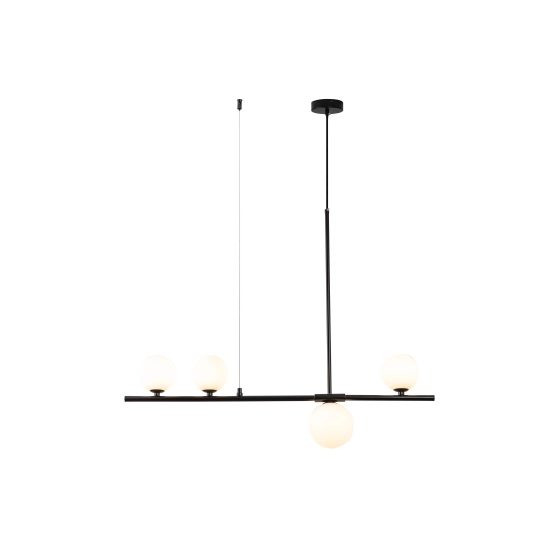 Lampa wisząca MODERNO 80 cm -czarna z białymi kloszami - zdjęcie produktu