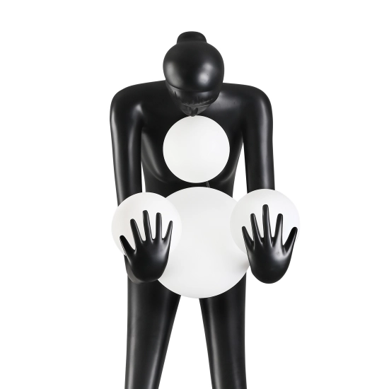 Lampa podłogowa WOMAN-2 BLACK czarna 190 cm - zdjęcie produktu