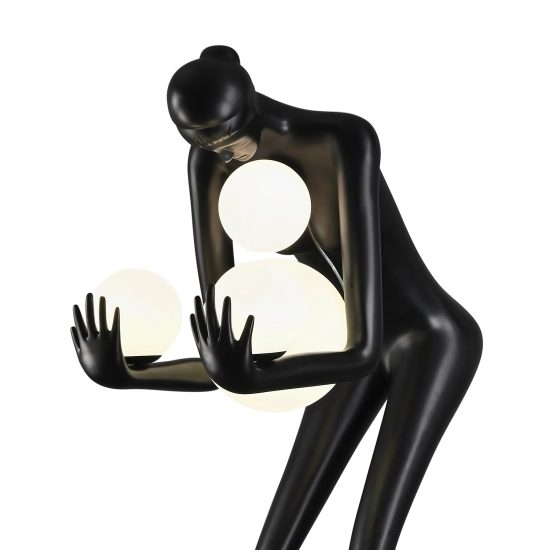 Lampa podłogowa WOMAN-2 BLACK czarna 190 cm - zdjęcie produktu