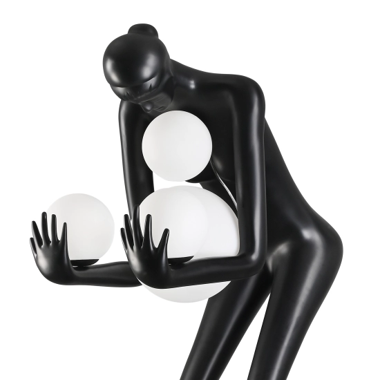 Lampa podłogowa WOMAN-2 BLACK czarna 190 cm - zdjęcie produktu