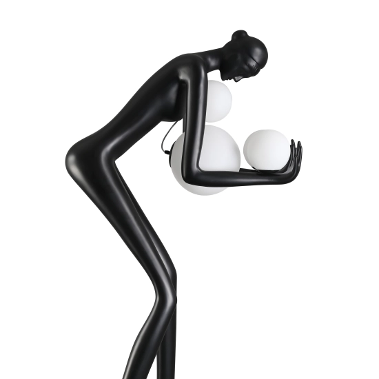 Lampa podłogowa WOMAN-2 BLACK czarna 190 cm - zdjęcie produktu