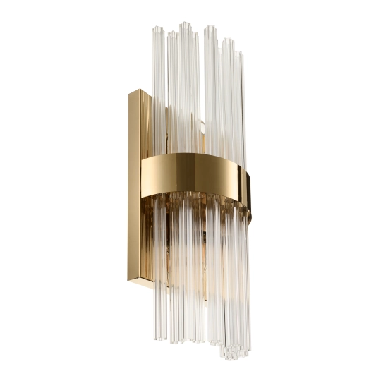 Lampa ścienna MIRACOLO B złota 50 cm z kryształkami - zdjęcie produktu