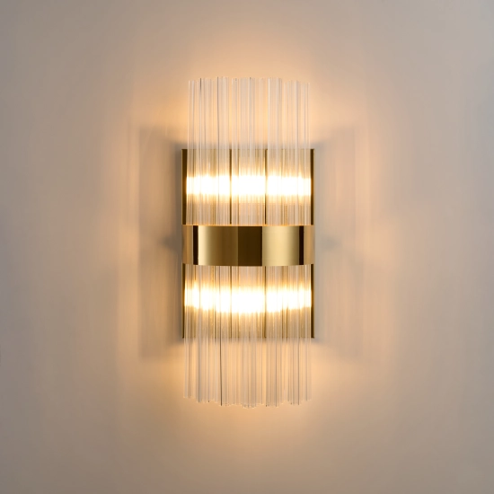 Lampa ścienna MIRACOLO B złota 50 cm z kryształkami - zdjęcie produktu