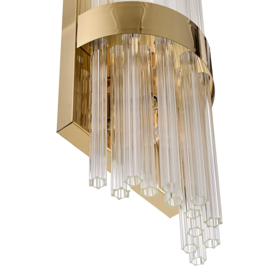 Lampa ścienna MIRACOLO B złota 50 cm z kryształkami - zdjęcie produktu