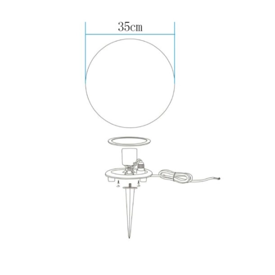 Lampa ogrodowa kula BALL S biała 35 cm - zdjęcie produktu