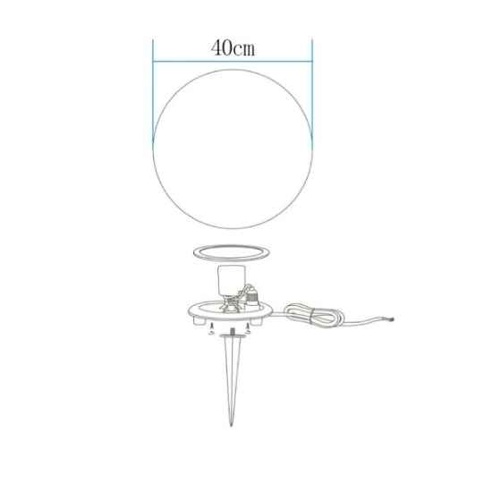 Lampa ogrodowa kula BALL M biała 40 cm - zdjęcie produktu