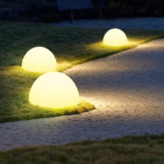 Lampa ogrodowa półkula ATMOSPHERE L LED RGBW 16 kolorów 50 cm - zdjęcie produktu