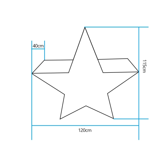 Lampa ogrodowa dekoracyjna gwiazda STAR XL LED RGBW 16 kolorów 120 cm - zdjęcie produktu