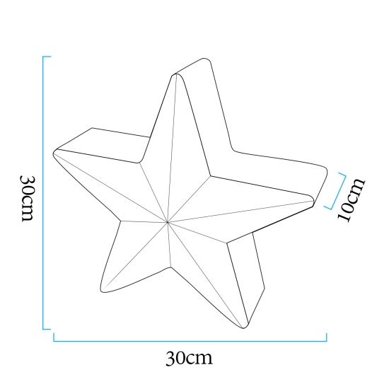 Lampa ogrodowa dekoracyjna gwiazda STAR LED RGBW 16 kolorów 30 cm - zdjęcie produktu