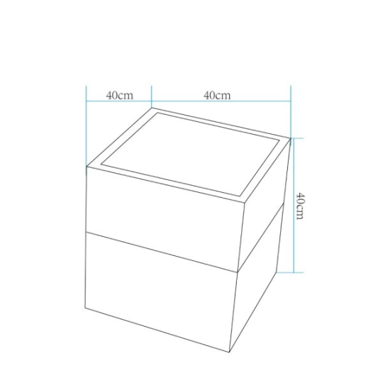 Lampa ogrodowa donica FLOWER CUBE LED RGBW 16 kolorów 40 cm - zdjęcie produktu