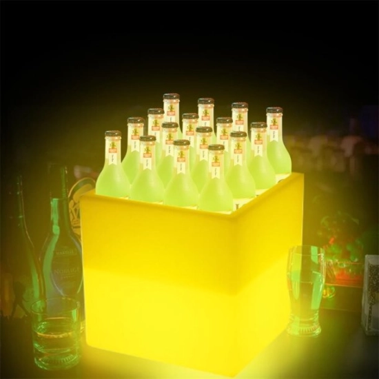 Lampa ogrodowa donica FLOWER CUBE LED RGBW 16 kolorów 40 cm - zdjęcie produktu