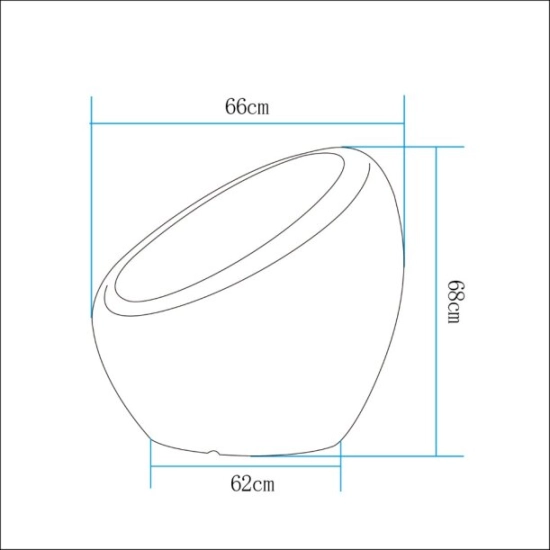 Fotel ogrodowy COMFY LED RGBW 16 kolorów 68 cm - zdjęcie produktu