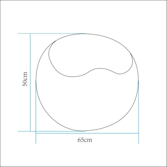 Lampa ogrodowa pufa APPLE L LED RGBW 16 kolorów 65 cm - zdjęcie produktu