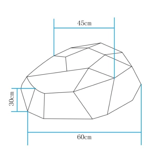 Lampa ogrodowa kamień DIAMOND L LED RGBW 16 kolorów 60 cm - zdjęcie produktu