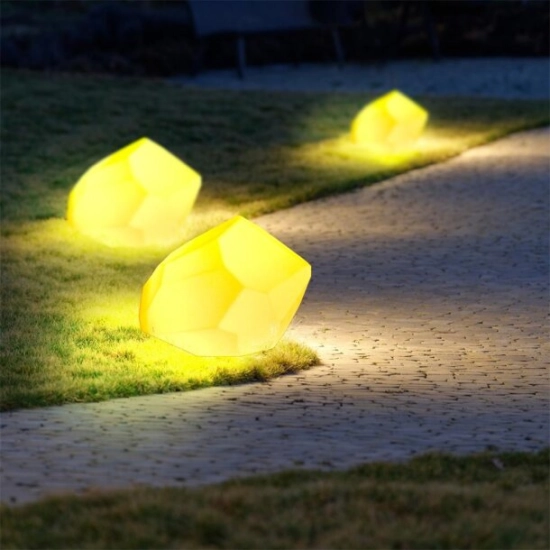 Lampa ogrodowa kamień DIAMOND XL LED RGBW 16 kolorów 60 cm - zdjęcie produktu